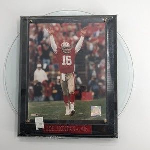 Joe Montana #16 San Francisco 49ers Photo Plaque NFL Wall Hanging 10" x13" *FLAW